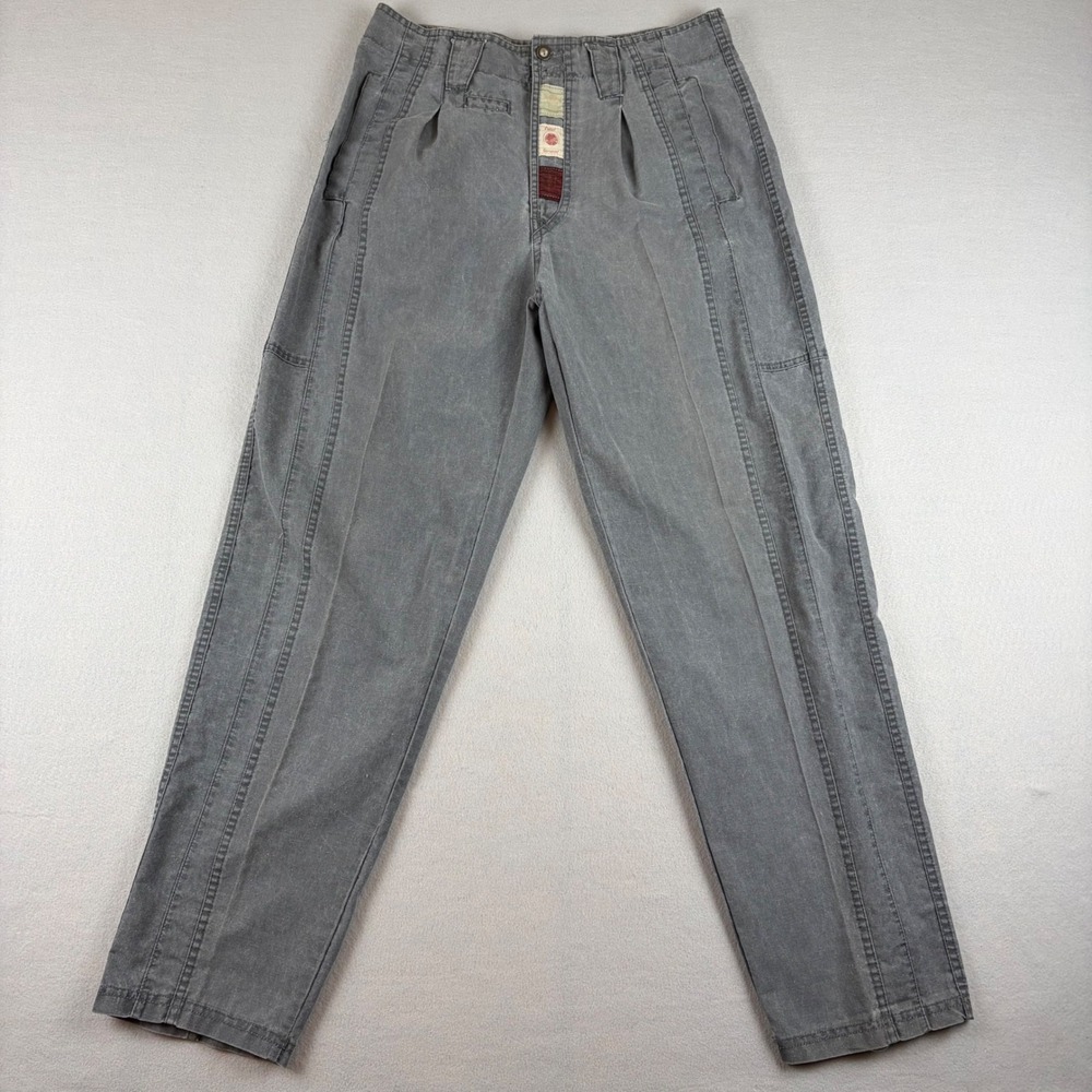 VTG Cotler Expedition Mens 32x31 Gray Military Survival Pleated Pants Read DSCR